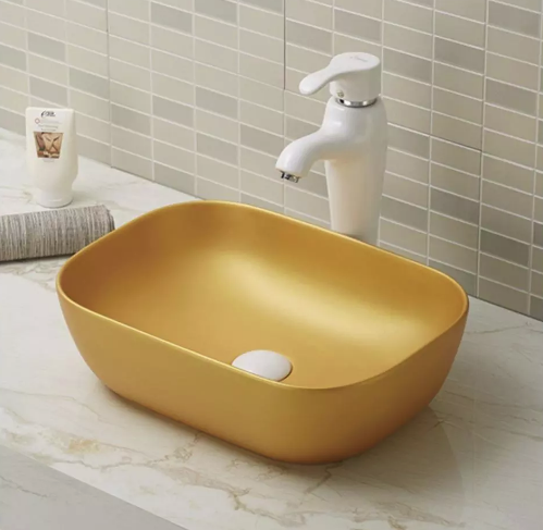 Chậu rửa lavabo nghệ thuật mạ vàng MKC-489 - Image 5