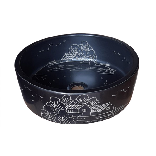 Chậu rửa lavabo nghệ thuật Miken MKC-006 (41x41x15cm) - Image 3