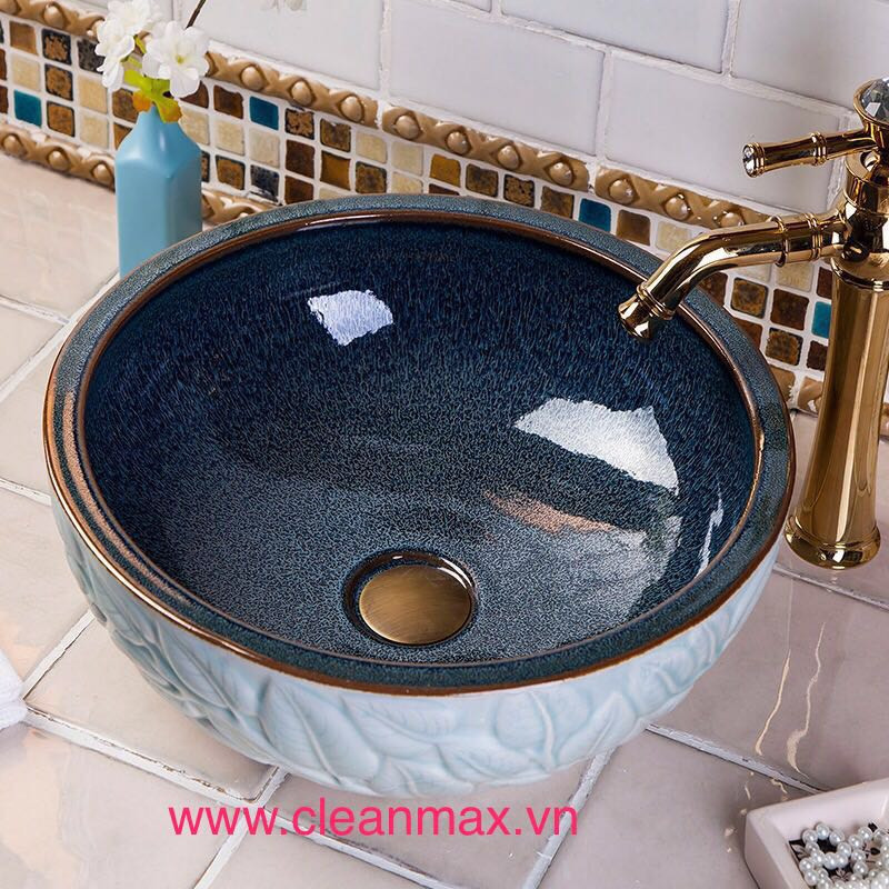 Chậu rửa lavabo nghệ thuật MKC-2071 (58x38x15cm và 48x34x15cm) - Image 5