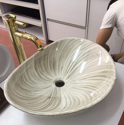 Chậu rửa lavabo thủy tinh pha lê CLM CTT GB301CP - Image 6