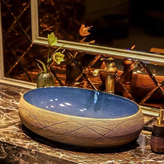 Chậu rửa lavabo thủy tinh pha lê dạng lưới Miken CPL2068 - Image 5