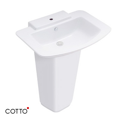 Chậu rửa lavabo treo tường men trắng Cotto SC00657 WH - Image 5