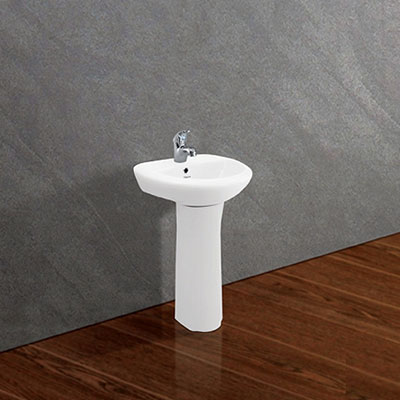 Chậu rửa lavabo treo tường và chân Viglacera TE (360x300mm)