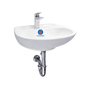 Chậu rửa lavabo treo tường và chân Viglacera VI1T (510x470mm) - Image 3