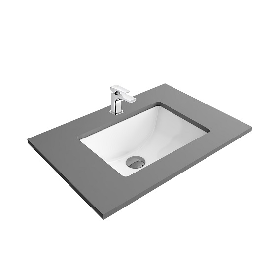 Chậu rửa lavabo treo tường và chân Viglacera VI1T (510x470mm) - Image 4
