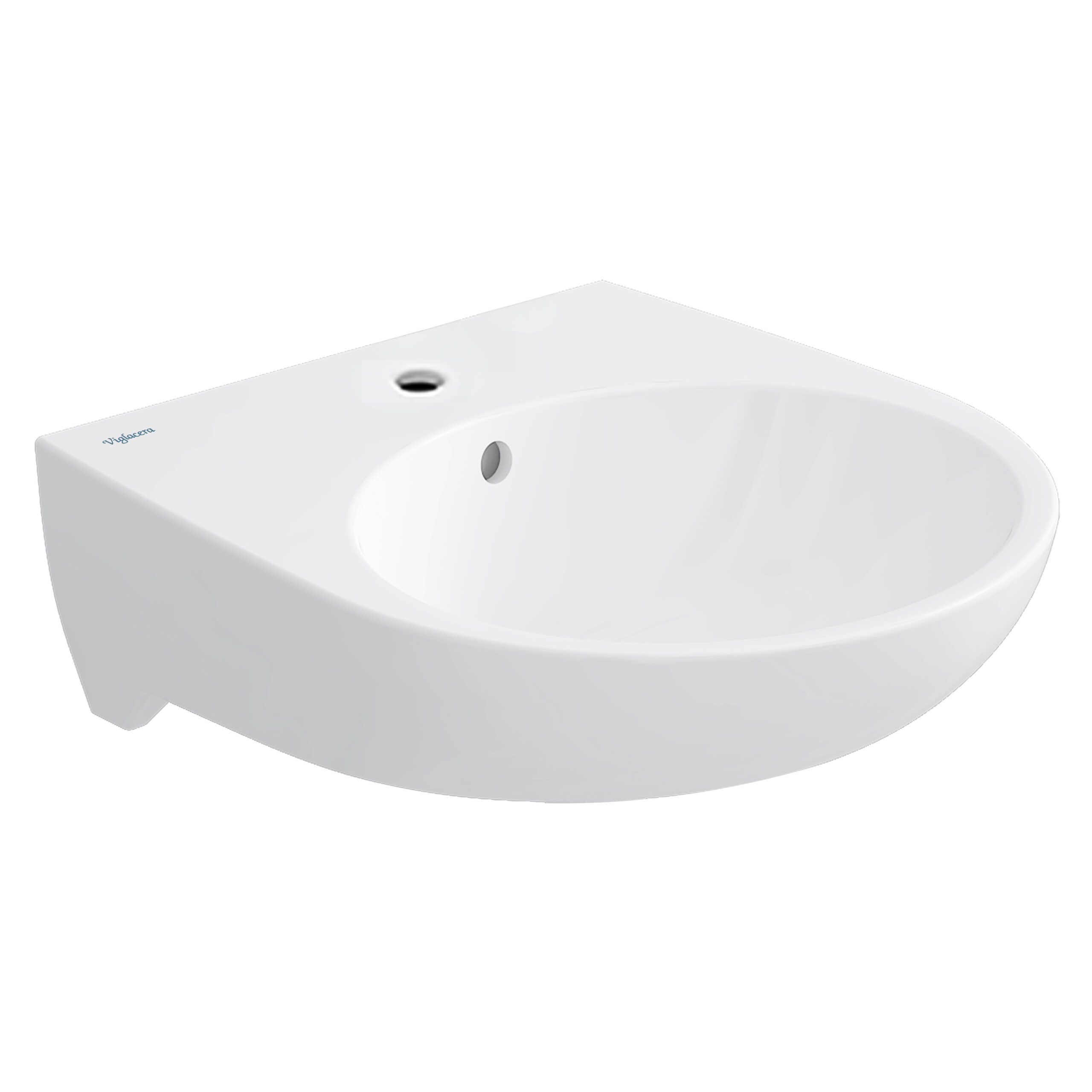 Chậu rửa lavabo treo tường và chân Viglacera VI1T (510x470mm) - Image 6