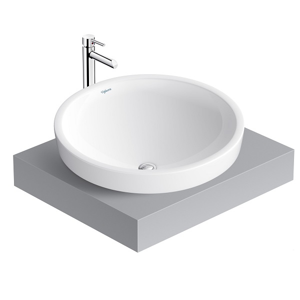 Chậu rửa lavabo treo tường và chân Viglacera VTL4 (640x510mm) - Image 3