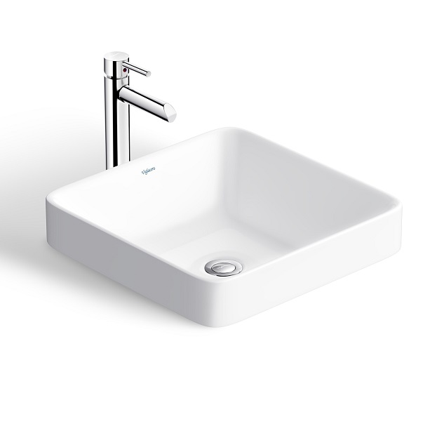 Chậu rửa lavabo treo tường Viglacera VTL2 và chân VI1T (430x505mm) - Image 6