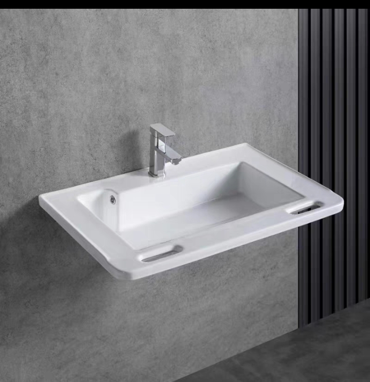Chậu rửa lavabo vân đá lòng trắng hình chữ nhật Miken MKC-6011-D - Image 3