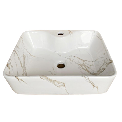 Chậu rửa lavabo vân đá lòng trắng hình chữ nhật Miken MKC-6011-F - Image 4
