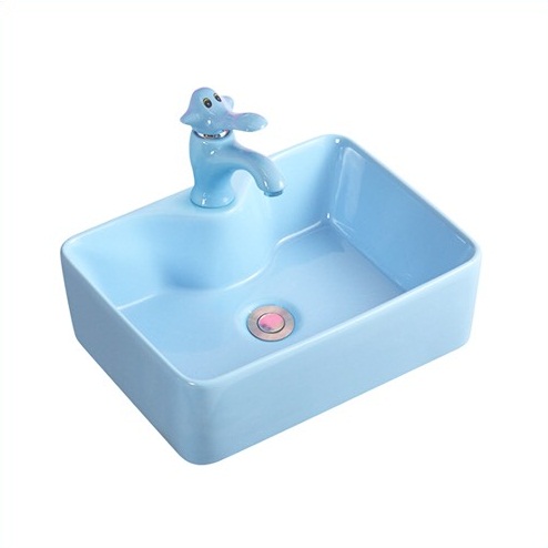Chậu rửa mặt dành cho trẻ em màu trắng MKV-088 (Giá chưa vòi - 5 màu sắc) - Image 3