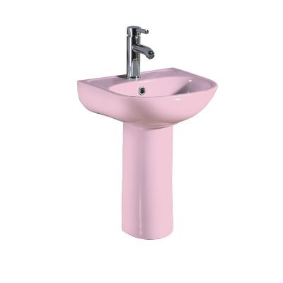 Chậu rửa mặt dành cho trẻ em treo tường chân đứng mầu hồng MKCTE-528P (Đặt hàng 10-20 ngày) - Image 4