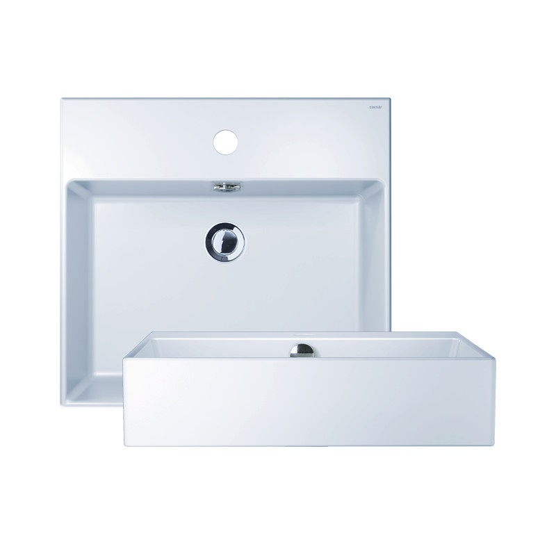 Chậu rửa mặt lavabo chân dài CAESAR L2560 P2438 - Image 3