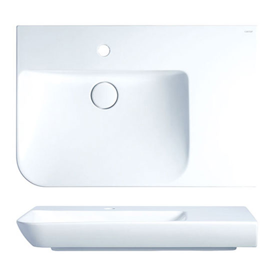 Chậu rửa mặt lavabo chân lửng CAESAR L2150 P2441 - Image 3