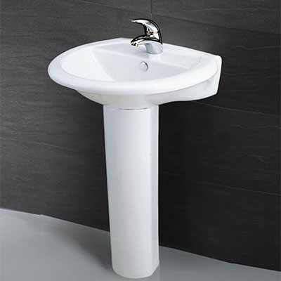 Chậu rửa mặt lavabo chân lửng CAESAR L2150 P2441 - Image 6