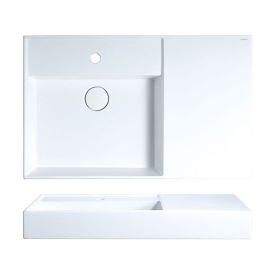 Chậu rửa mặt lavabo chân lửng CAESAR L2220 P2436 - Image 3