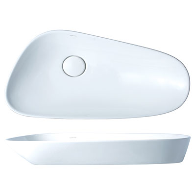 Chậu rửa mặt lavabo chân lửng CAESAR L2220 P2436 - Image 4
