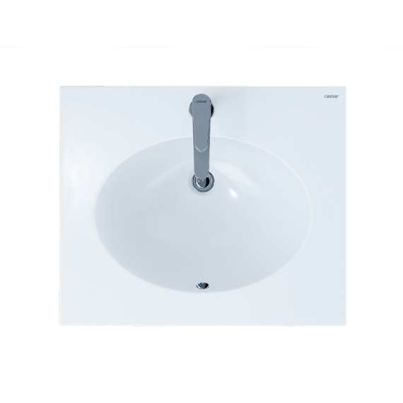 Chậu rửa mặt lavabo chân lửng CAESAR L2560 P2441 - Image 4