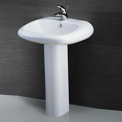 Chậu rửa mặt lavabo chân lửng CAESAR LF2270 PF2470 - Image 4