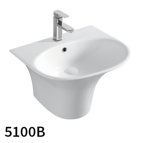 Chậu rửa mặt lavabo chân lửng Kolni 5600B - Image 4