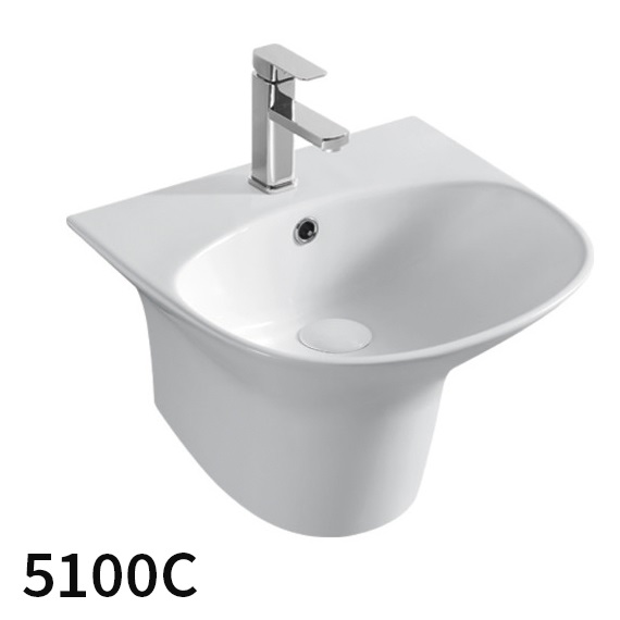 Chậu rửa mặt lavabo chân lửng Kolni 6800 - Image 4
