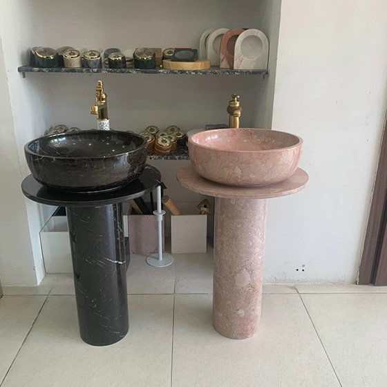 Chậu rửa mặt lavabo đá cẩm thạch MK-0086 (Đặt hàng 20-25 ngày) - Image 3