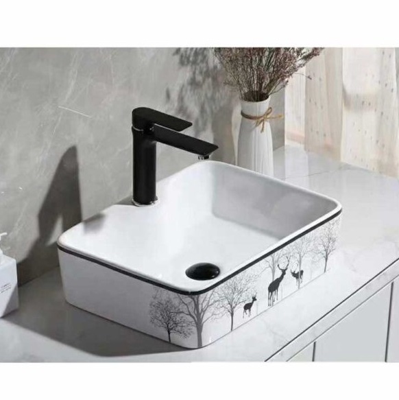 Chậu rửa mặt lavabo dành cho bệnh viện người tàn tật Miken LB002 - Image 6