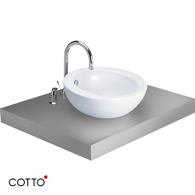 Chậu rửa mặt lavabo màu be mờ COTTO C00341 MIR - Image 6