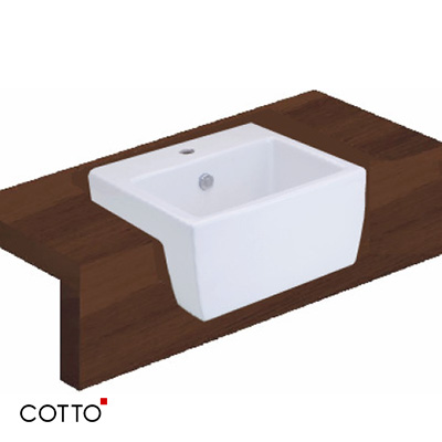 Chậu rửa mặt lavabo màu be mờ COTTO C00342 MIR - Image 6