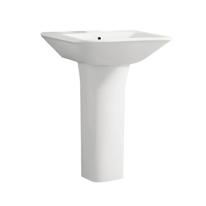 Chậu rửa mặt lavabo treo tường chân lửng JOMOO 12808-1/11P-I011 - Image 3