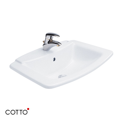 Chậu rửa mặt lavabo treo tường có thanh treo COTTO SC006317 - Image 5