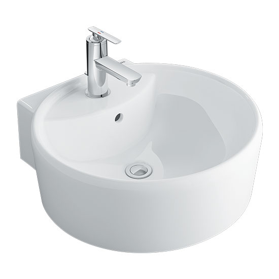 Chậu rửa mặt lavabo treo tường Inax AL-289VEC (Chậu 3 lỗ) - Image 4