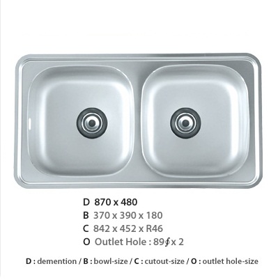 Chậu rửa nhập khẩu Hàn Quốc Ecofa ESD 8045B - Image 4