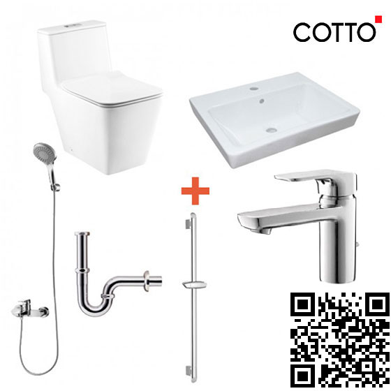 Combo Thiết bị vệ sinh 2 Cotto C1142-C0141-C4241 - Image 6