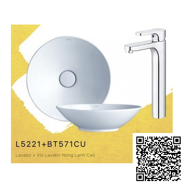 Combo Thiết bị vệ sinh Caesar C3 CT1338-L2152-P2443 Bồn Cầu 2 Khối Và Lavabo Treo Tường - Image 3