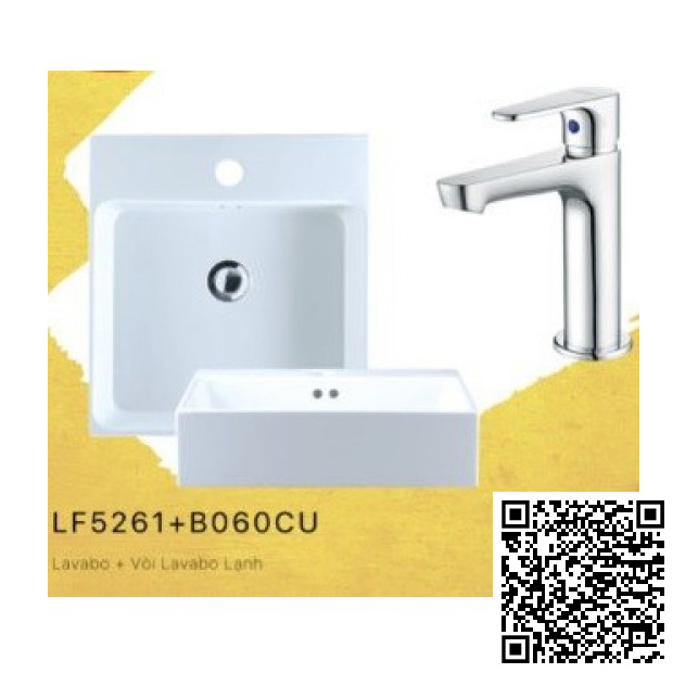 Combo Thiết bị vệ sinh Caesar Lavabo Và Vòi Nóng Lạnh L5125-B380CU - Image 3