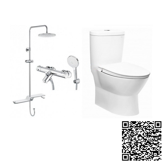 Combo Thiết bị vệ sinh Caesar Trọn Bộ CD1395-BS310CW-LF5263-B380CU - Image 4