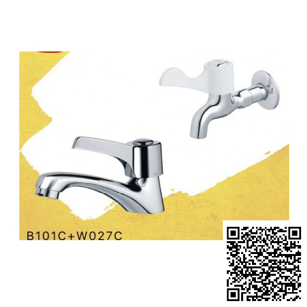 Combo Thiết bị vệ sinh Caesar Vòi Bếp Nóng Lạnh Và Vòi Lạnh Gắn Tường K695C-W027C - Image 5