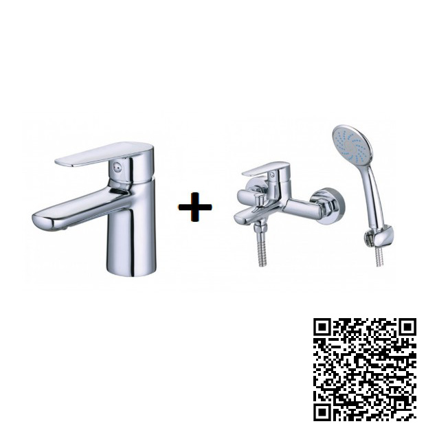 Combo Thiết bị vệ sinh Caesar Vòi Lavabo Và Vòi Gắn Tường B111C-WP027C - Image 3