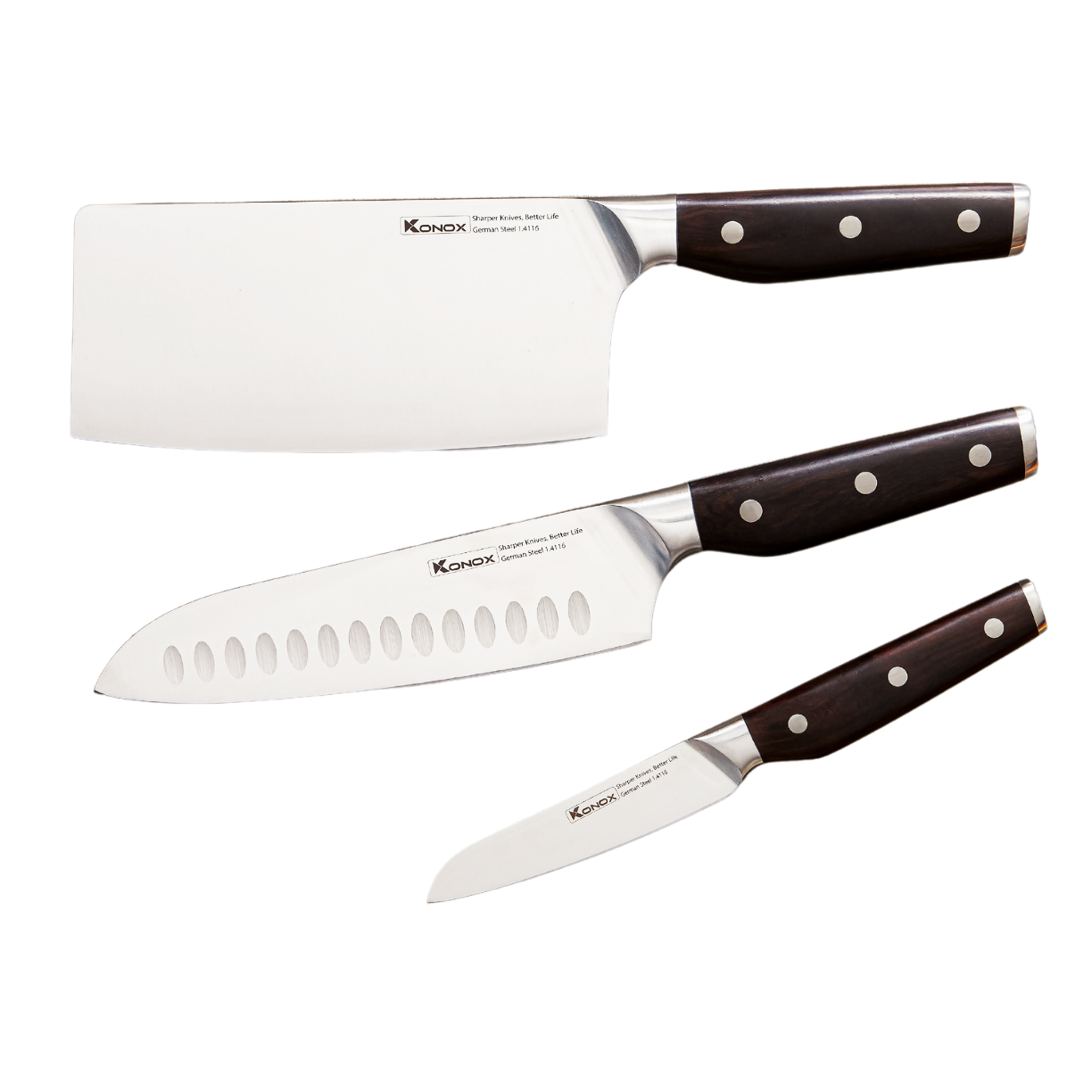 Dao chặt thép cacbon cao nguyên khối Konox Flint 7.5″ Cleaver - Image 3