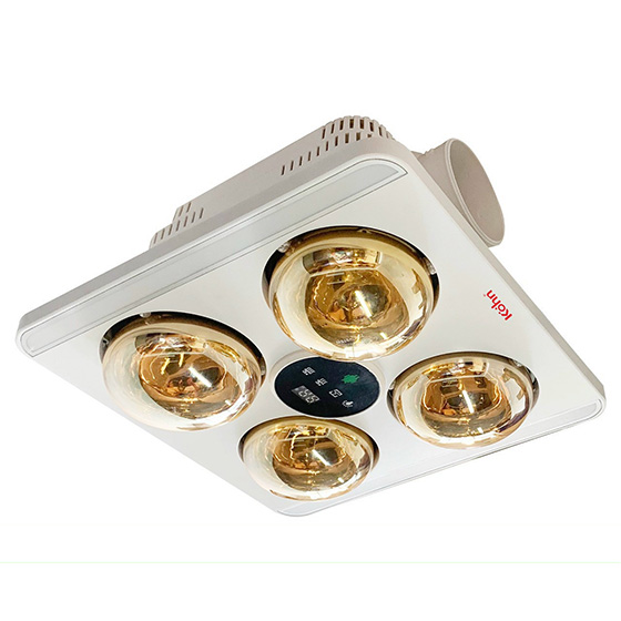 Đèn sưởi 4 bóng kết hợp quạt thông gió âm trần Braun Kohn BU06GR (Điều khiển từ xa)