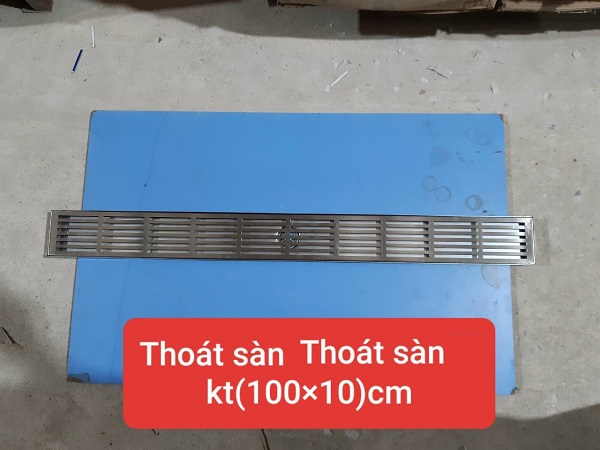 Ga thoát sàn HCG dài 1000mm GA1000 (Mặt -100x1000-Phi-60- 76-90)