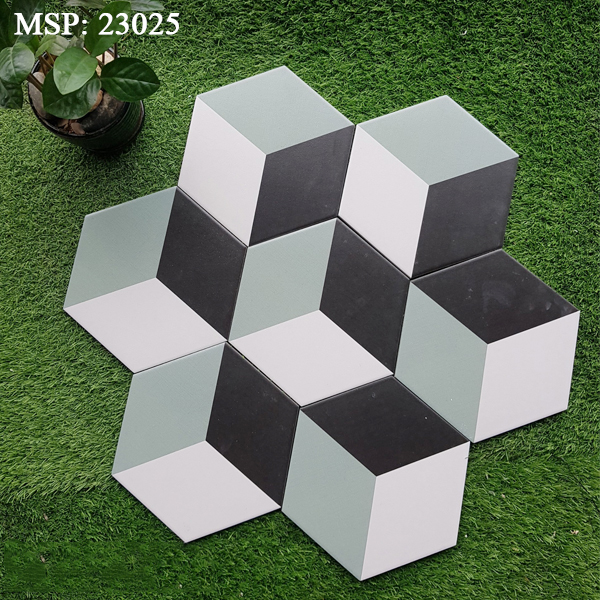Gạch bông men lục giác 200x230 23001 - Image 4