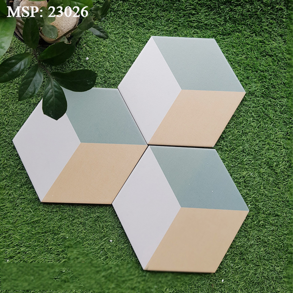 Gạch bông men lục giác 200x230 23003 - Image 3