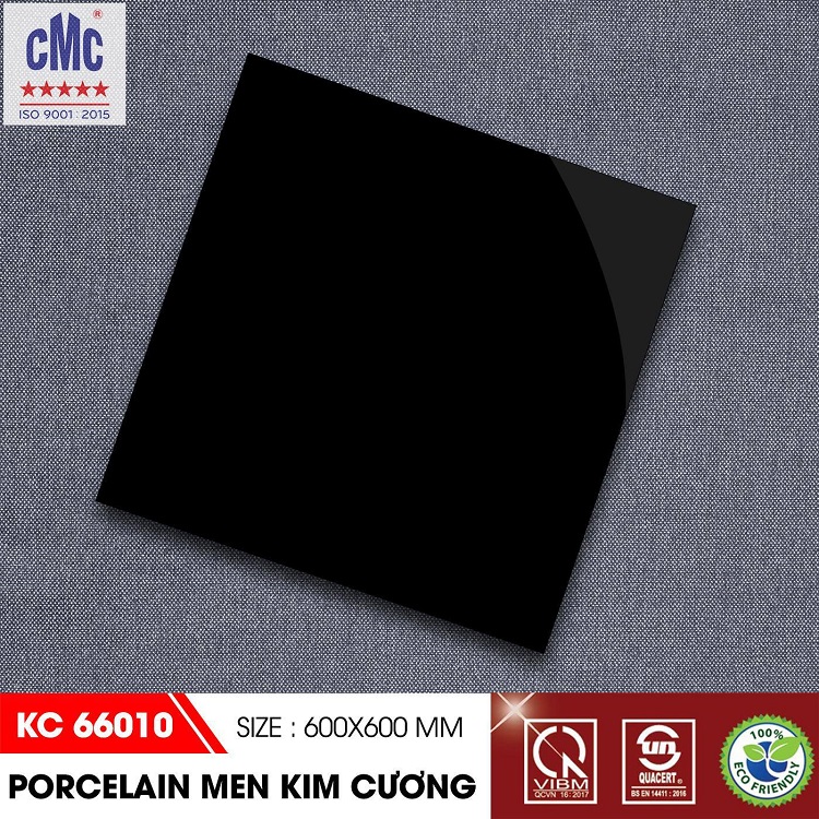 Gạch lát nền caro đen trắng siêu bóng 60x60 CMC KC 66000 - Image 3