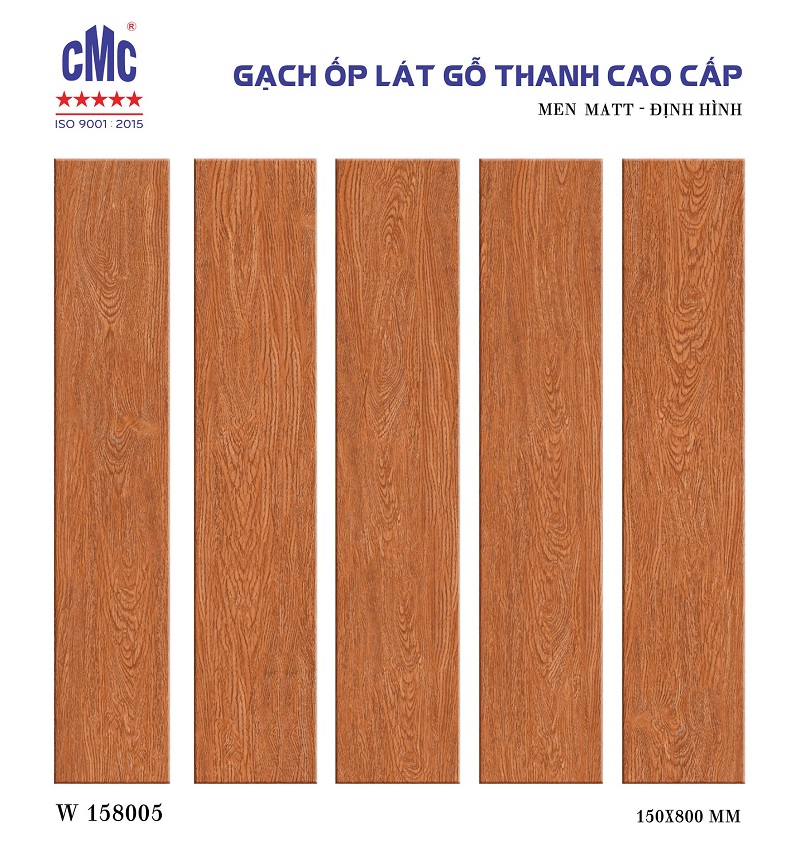 Gạch lát nền giả gỗ 15x80cm thanh cao cấp CMC W 158007 - Image 3