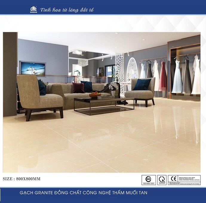 Gạch lát nền Granite 80x80cm công nghệ thấm muối tan CMC MT 88013 - Image 3