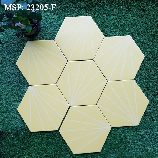 Gạch lục giác trang trí màu xanh da trời 23204 - Image 4