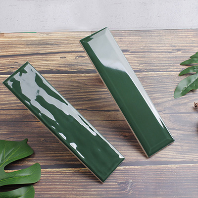 Gạch thẻ ốp tường khuôn đậm xanh bóng 75x300 M75312H