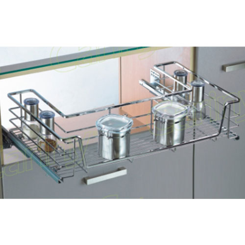 Giá dao thớt nan dẹt inox mờ - ray giảm chấn Eurokit HL.35 - Image 4